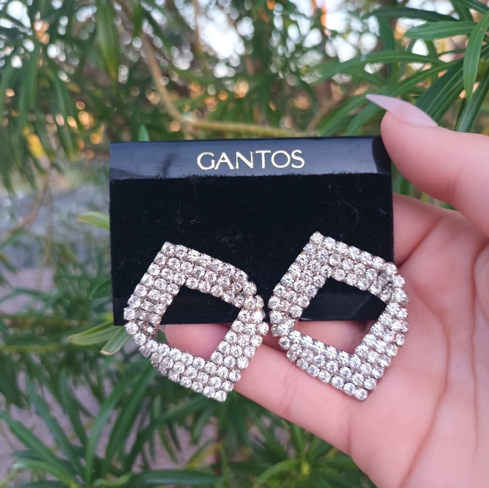 Vintage NWT Gantos Rhinestone Earings